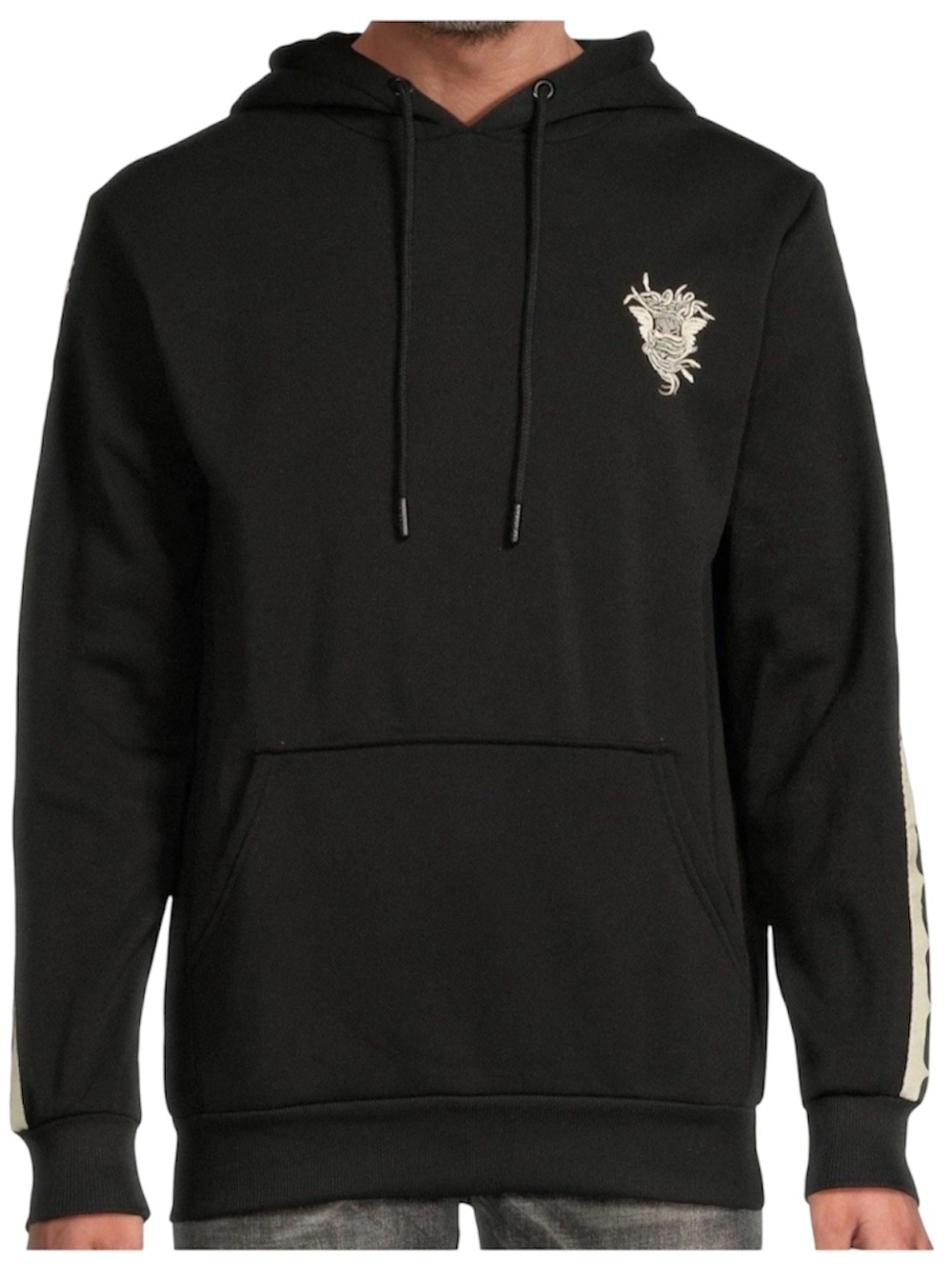 Crooks & Castles Medusa Hoodie Men’s Black Pullover Graphic Streetwear Medium